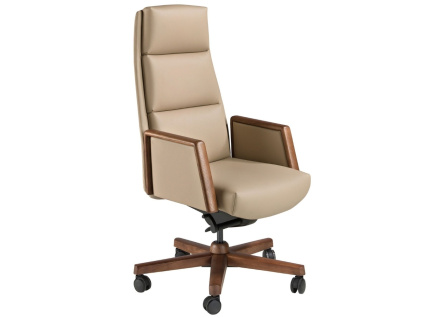 Béžová koženková kancelářská židle Angel Cerdá No. 4213