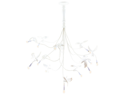 Bílé závěsné světlo Sparrow 100 cm