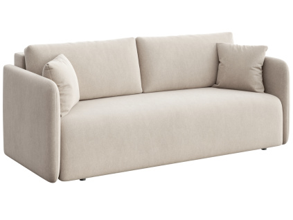 Světle béžová čalouněná trojmístná rozkládací pohovka Chaum 220 cm