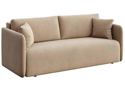 Světle hnědá čalouněná trojmístná rozkládací pohovka Chaum 220 cm