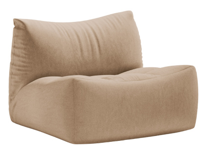 Pískově hnědé sametové křeslo Micadoni Tove