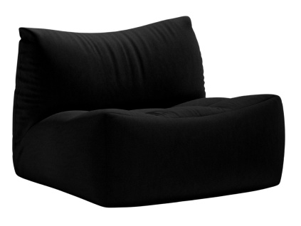 Černé sametové křeslo Micadoni Tove