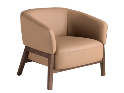 Hnědé kožené křeslo Angel Cerdá No. 5189
