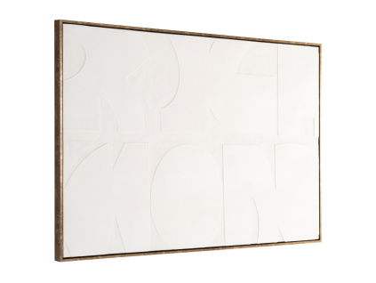 Bílý abstraktní obraz Richmond Decadence 80 x 120 cm