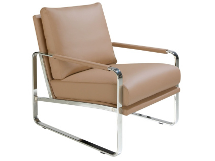 Béžové koženkové křeslo Angel Cerdá No. 5046