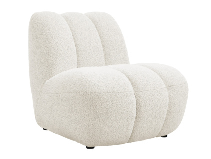 Bílé čalouněné křeslo Janissaire