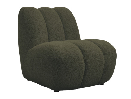 Zelené čalouněné křeslo Janissaire