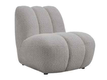 Světle šedé čalouněné křeslo Janissaire