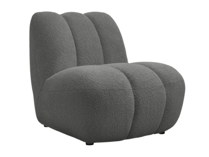 Šedé čalouněné křeslo Janissaire