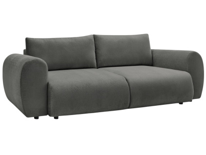 Šedá čalouněná trojmístná rozkládací pohovka Lucien 257 cm