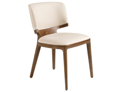 Krémová koženková jídelní židle Angel Cerdá No. 4206