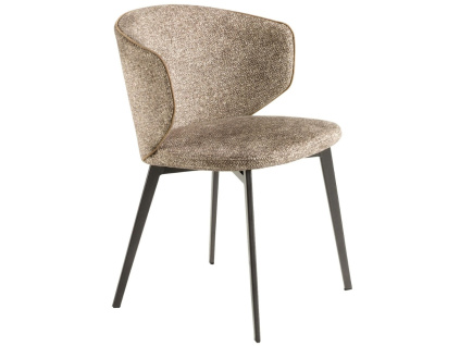 Hnědá čalouněná jídelní židle Angel Cerdá No. 4240