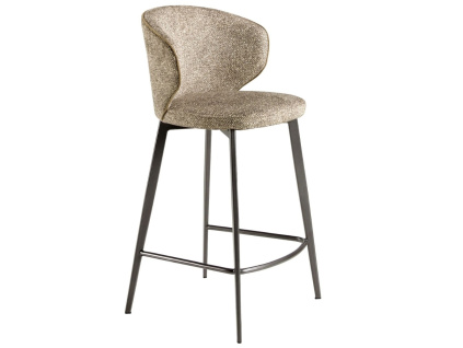 Hnědá čalouněná barová židle Angel Cerdá No. 4241, 65 cm