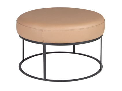 Hnědý kožený taburet Angel Cerdá No. 5190, 77 cm