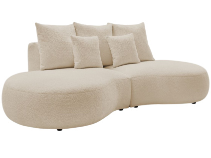 Béžová bouclé trojmístná pohovka Saint-Germain 260 cm