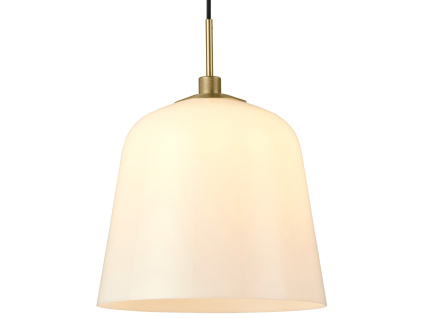 Bílé skleněné závěsné světlo Halo Design Room 49 30 cm