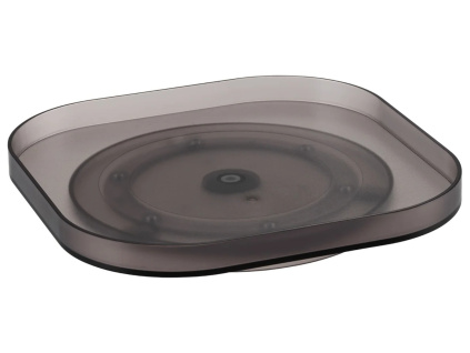 Kouřově šedý plastový otočný úložný organizér Yamazaki Tower 20 x 20 cm