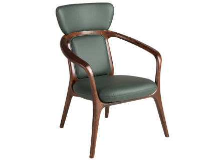 Zelené koženkové křeslo Angel Cerdá No. 5180