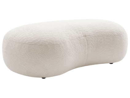 Bílá bouclé podnožka Saint-Garmain 147 x 90 cm