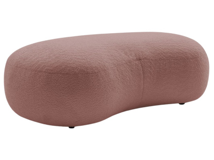 Růžová bouclé podnožka Saint-Garmain 147 x 90 cm