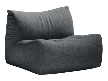 Tmavě šedé čalouněné křeslo Micadoni Tove