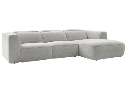 Bílá rohová pohovka William 298 cm, pravá