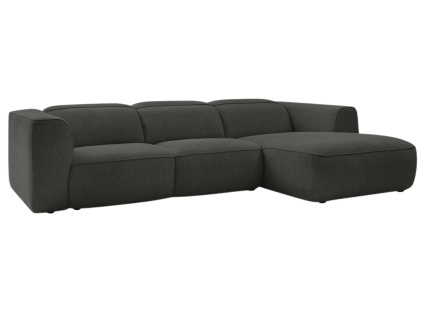 Tmavě šedá rohová pohovka William 298 cm, pravá