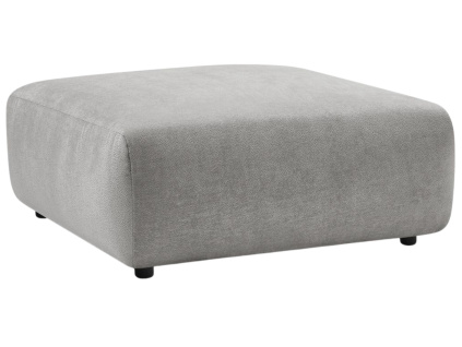 Světle šedá čalouněná podnožka Lucien 108 x 108 cm