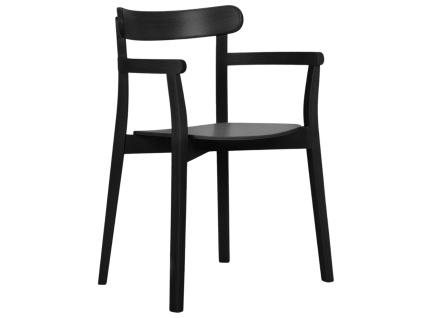 Černá dřevěná jídelní židle Icho B-4420
