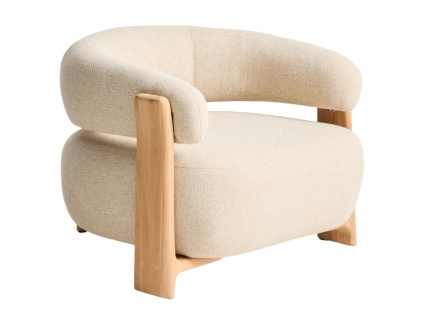 Béžové dřevěné zahradní křeslo Kave Home Granite