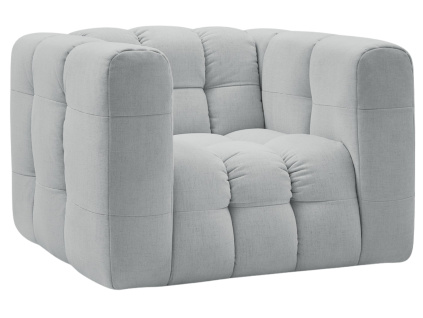 Světle šedé čalouněné křeslo Ulysse