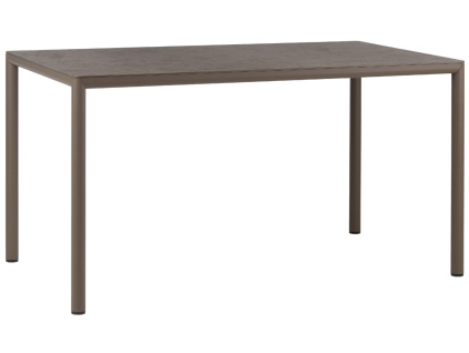 Hnědý zahradní stůl Piave 140 x 80 cm