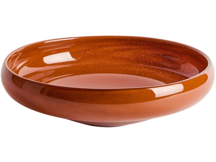 Červená skleněná dekorativní mísa kave home Denuo Ø 34 cm