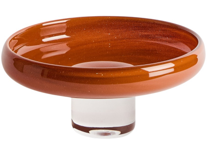 Červená skleněná dekorativní mísa Kave Home Denuo Ø 28 cm