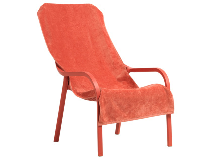 Červená bavlněná osuška Telo 60 x 158 cm