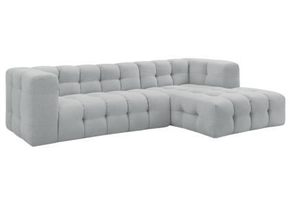 Světle šedá čalouněná rohová pohovka Cloud 288 cm, pravá