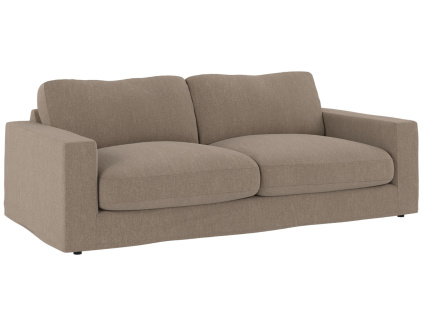 Hnědá čalouněná trojmístná pohovka ROWICO LANGDON 216 cm