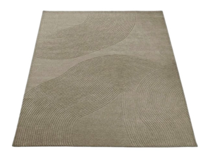 Tmavě béžový vlněný koberec Zen 200 x 300 cm