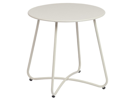 Krémový kovový zahradní stolek Austin ø 45 cm