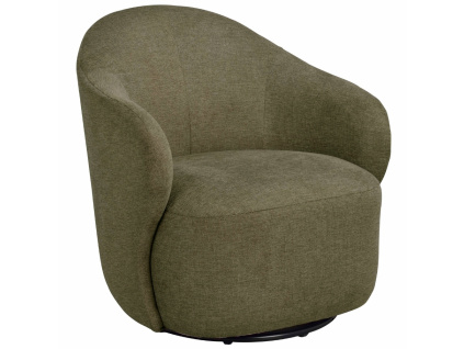 Zelené čalouněné otočné křeslo ROWICO CHAPELTOWN