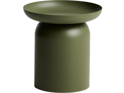 Zelený kovový zahradní stolek kave home Arcola Ø 45 cm