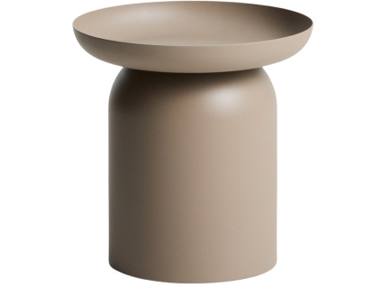 Béžový kovový zahradní stolek kave home Arcola Ø 45 cm