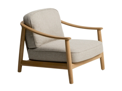 Dřevěné zahradní křeslo Kave Home Elunda s výpletem