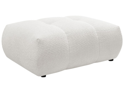 Bílá bouclé podnožka Fuji 112 x 80 cm