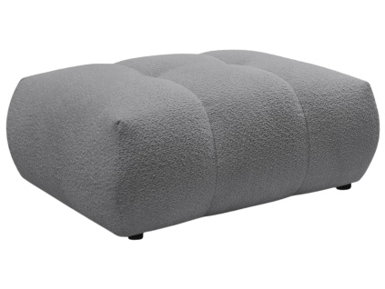 Šedá bouclé podnožka Fuji 112 x 80 cm