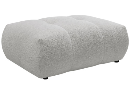 Světle šedá bouclé podnožka Fuji 112 x 80 cm