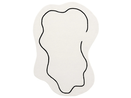 Bílo-černý vlněný koberec Loop 160 x 230 cm