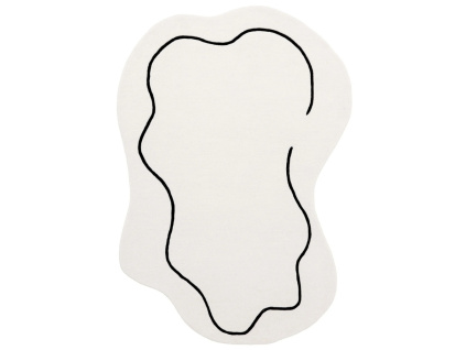 Bílo-černý vlněný koberec Loop 200 x 300 cm