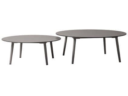 Set dvou černých zahradních stolků Micadoni Salada 65/80 cm