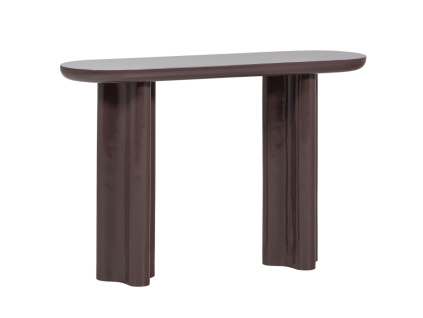 Hnědý lakovaný odkládací stolek Evara